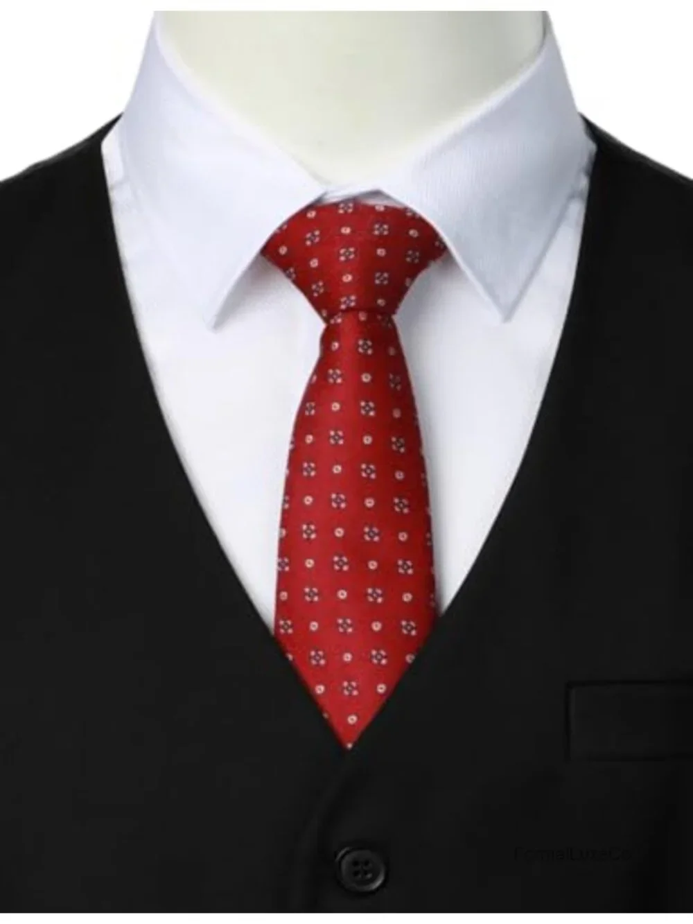Men's Slim Fit Formal Vest, 80% Polyester 20% Viscose, Sleeveless, Pockets,